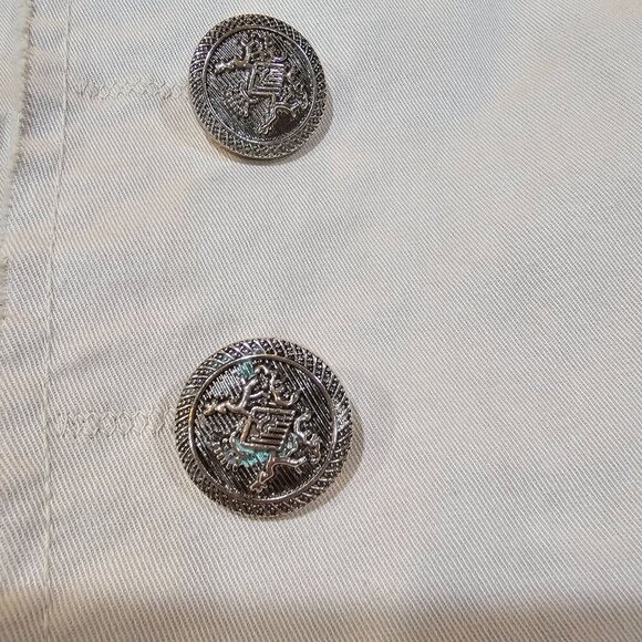 Women's The Porter Collective Open Front Jacket‎ Raw Edges Beige Size M READ - Picture 6 of 10